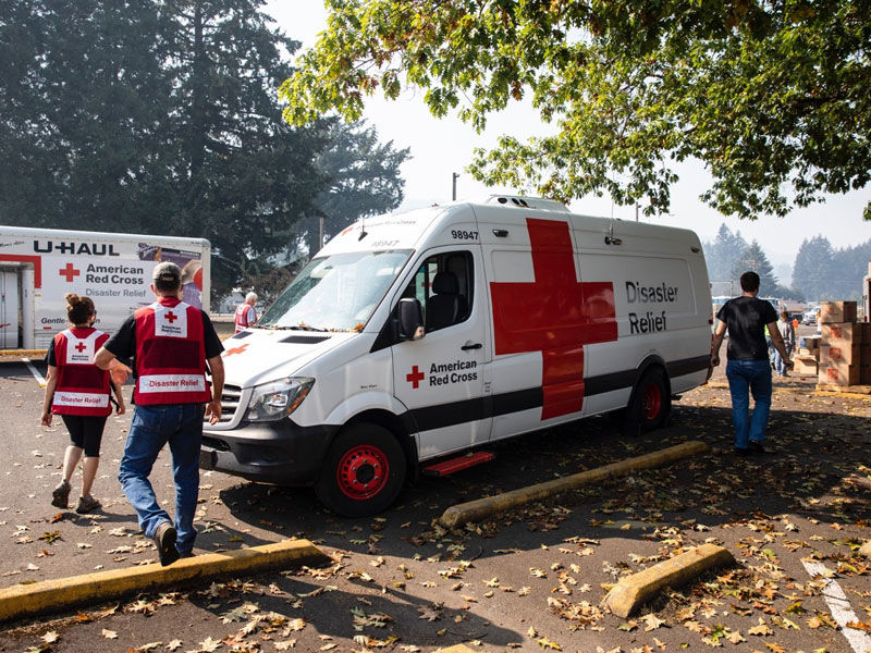 Image of Red Cross van